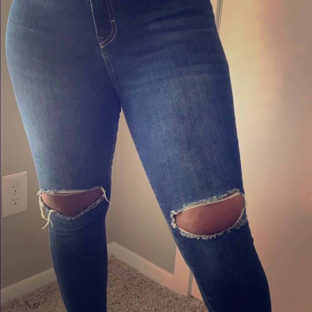 Split Knee Jeans